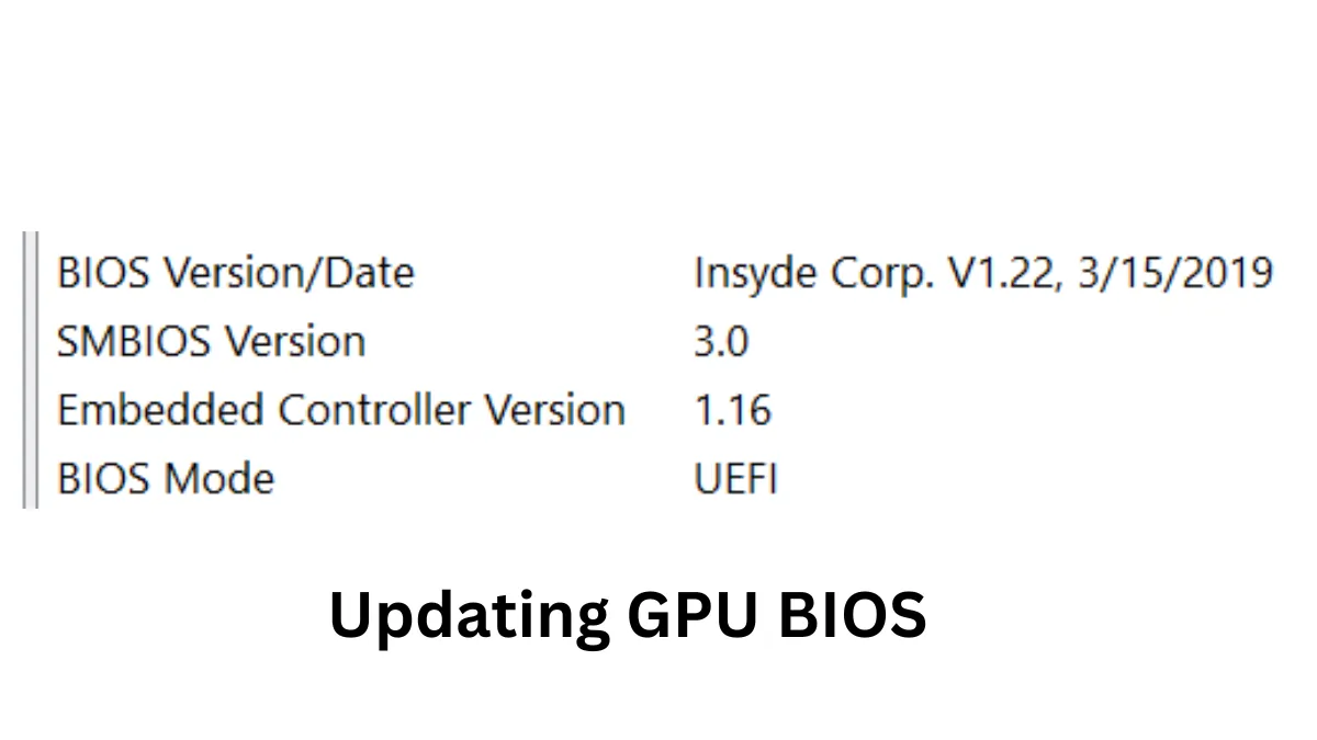 Updating GPU BIOS