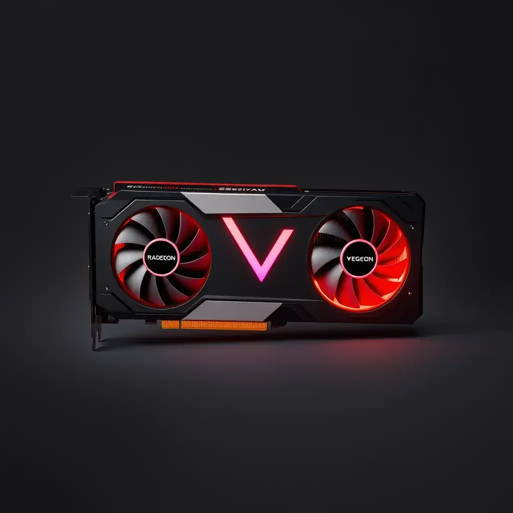 Red gpu light is red gpu and black background